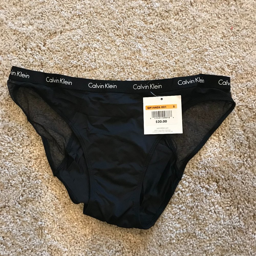 Calvin Klein Black Mesh Panel Bikini